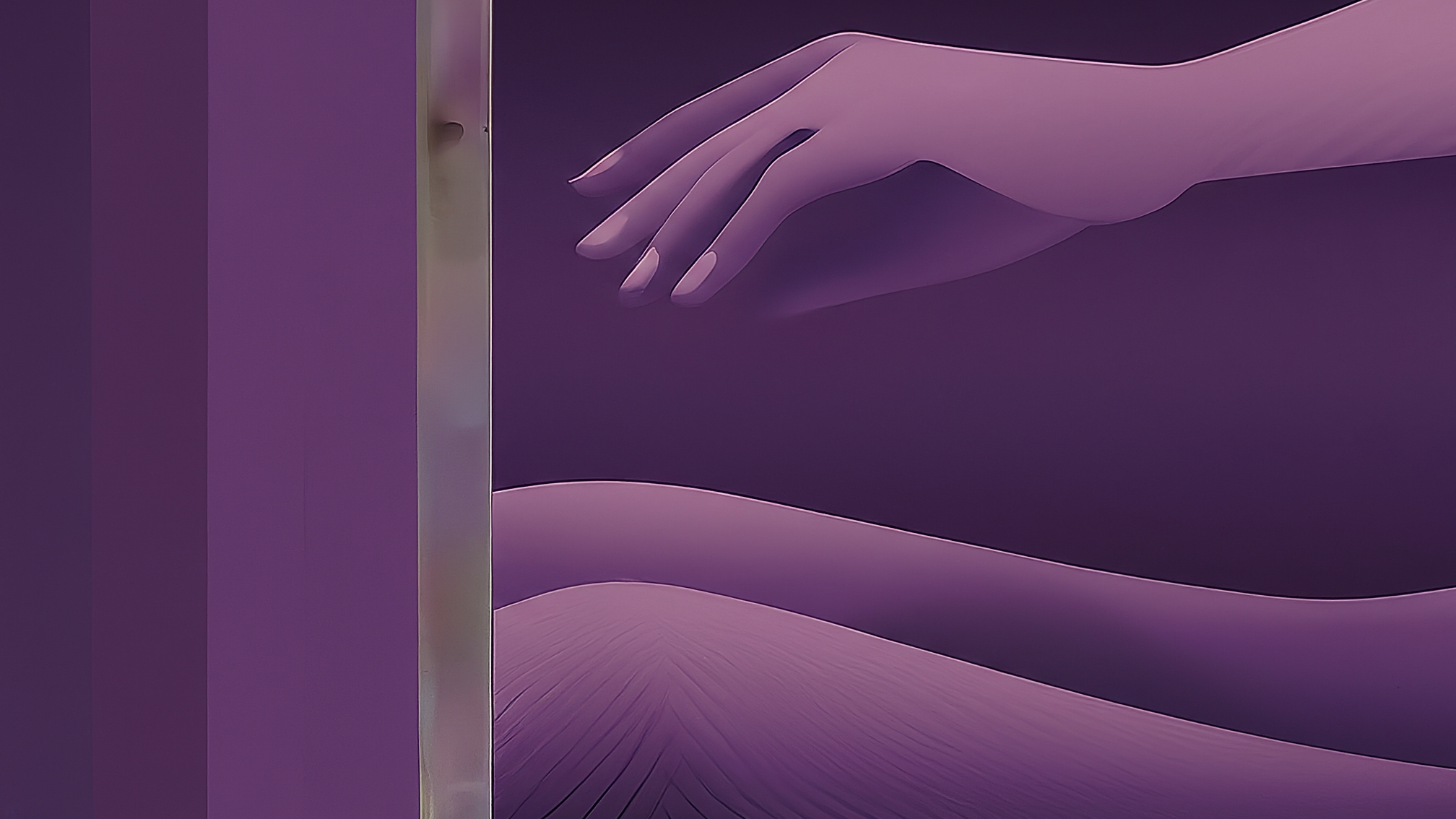 Illustration representing risk management, abstract protection concepts, purple gradient colors